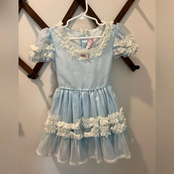 Vintage Dress Sweet N Sassy Light Blue little girl size 4